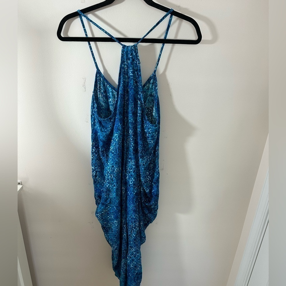 Green Dragon Women's Batik I Bleu Genevieve Wrap Dress - Picture 4 of 8
